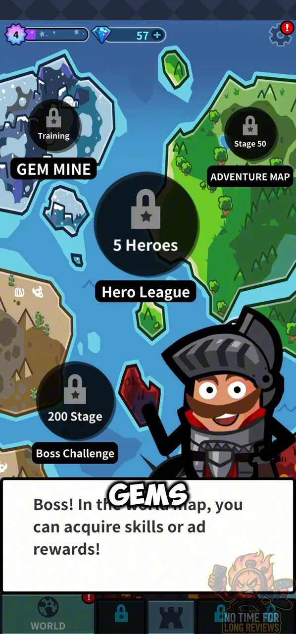 Hero Factory: The world map with the tutorial guide calling you boss again