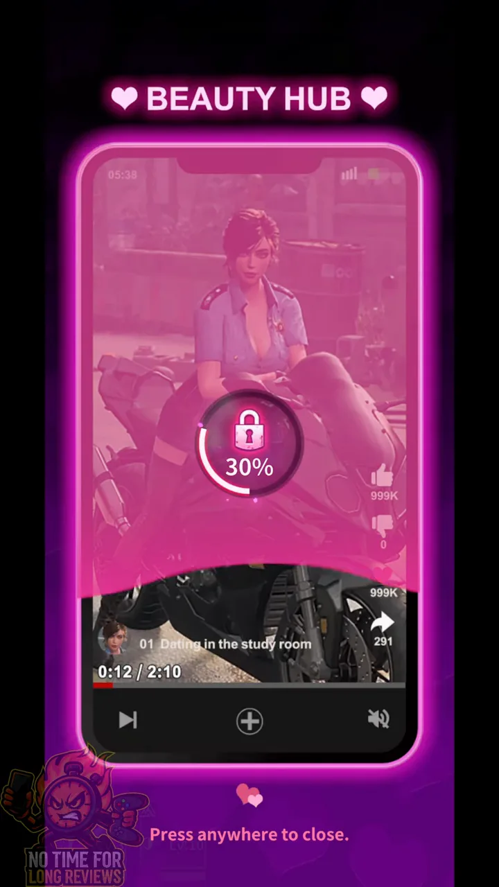Last Z: The Beauty Hub screen playing a video of a survivor posing on a motorcycle