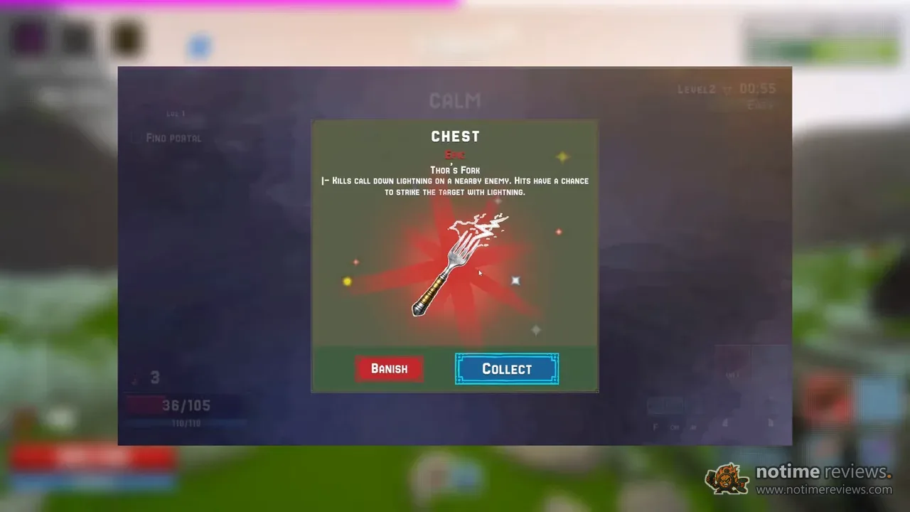 RIPCORE: An epic chest drop offering Thor's Fork, an item that calls lightning on nearby enemies